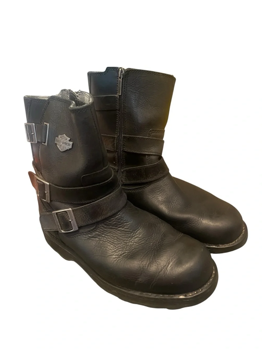 Harley-Davidson Men's Black Leather Engineer Boots 11